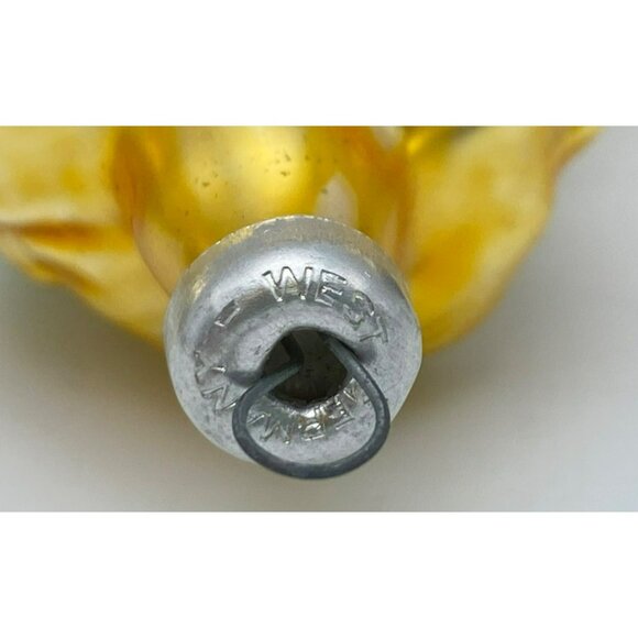 3 Mercury Glass Antique Ornaments Hand Blown West Germany Angel Crown Shoe - Picture 3 of 6